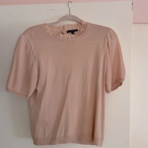 Adrianna Papell light pink cream blouse